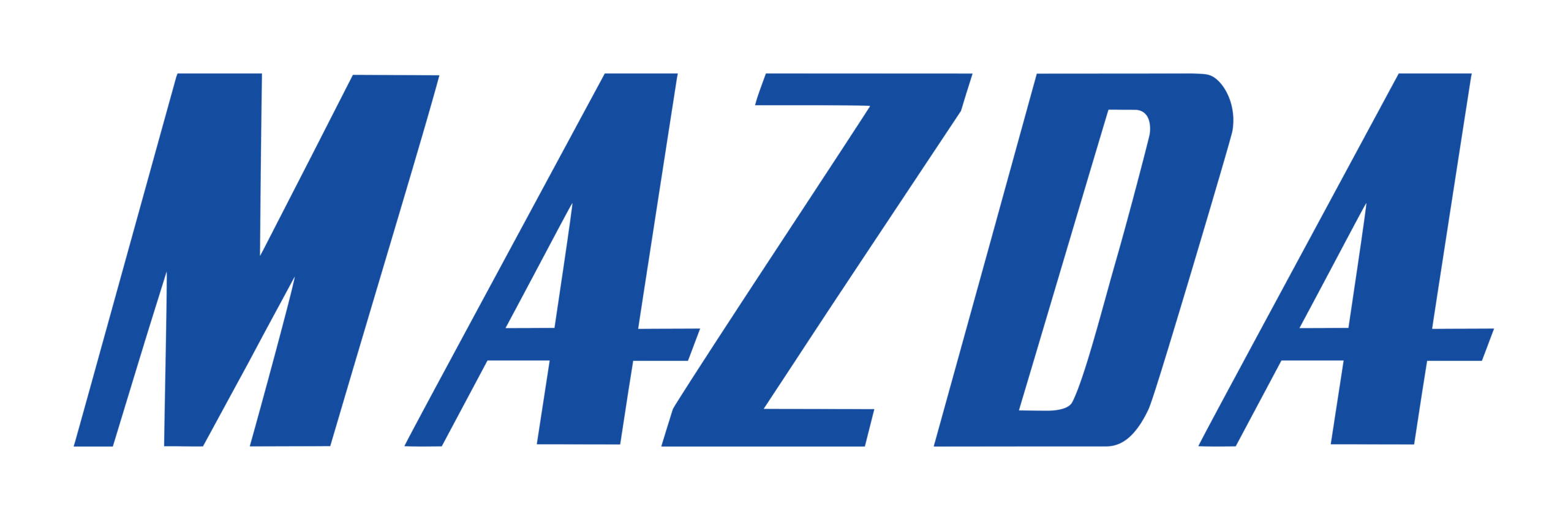 โลโก้รถยนต์มาสด้าสีฟ้า