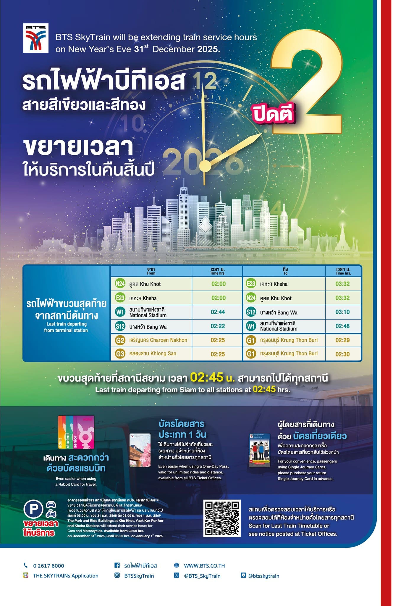 BTS ขยายเวลาให้บริการ