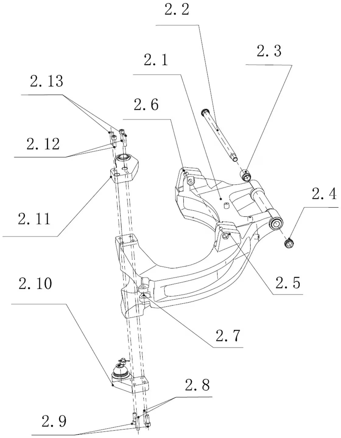 Zongshen สวิงอาร์มหน้าเดี่ยว พวงมาลัยพาวเวอร์