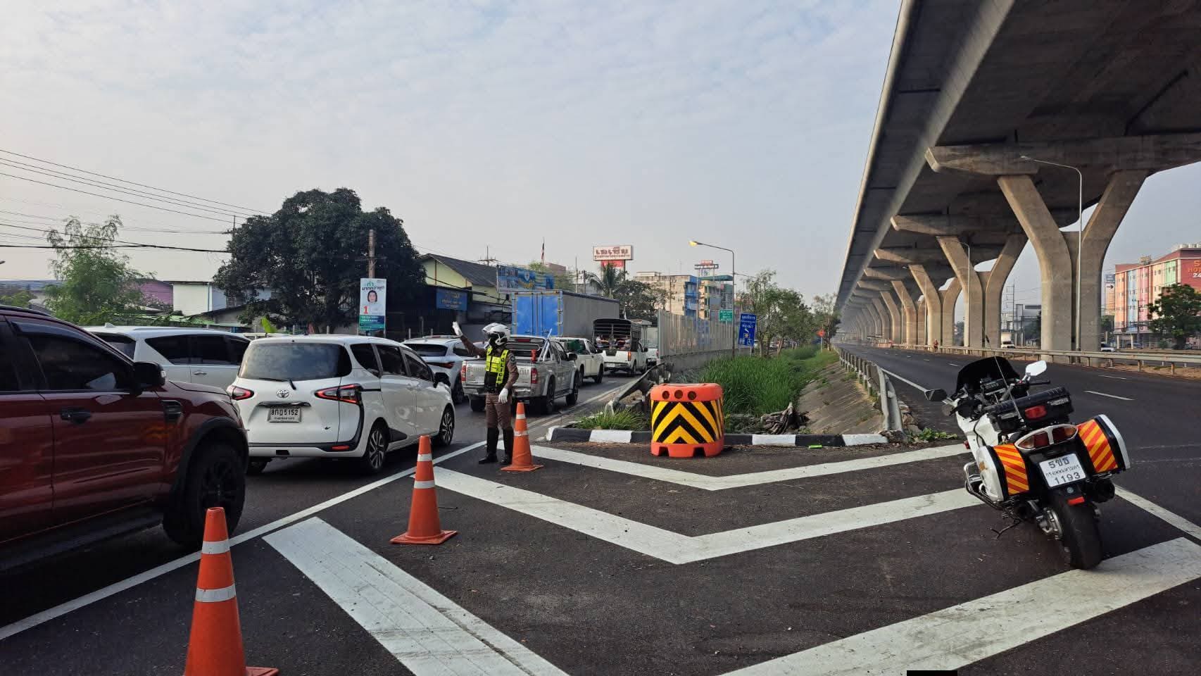 เบี่ยงจราจรชั่วคราว ถนนพระราม 2 กม.26