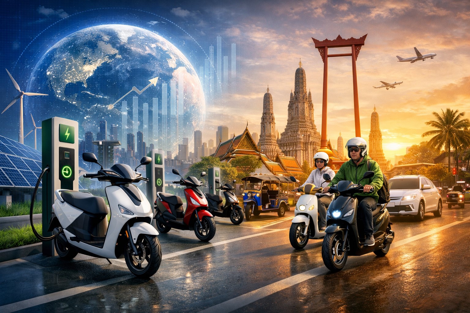 ตลาดมอเตอร์ไซค์ไฟฟ้าโลก โตต่อเนื่อง