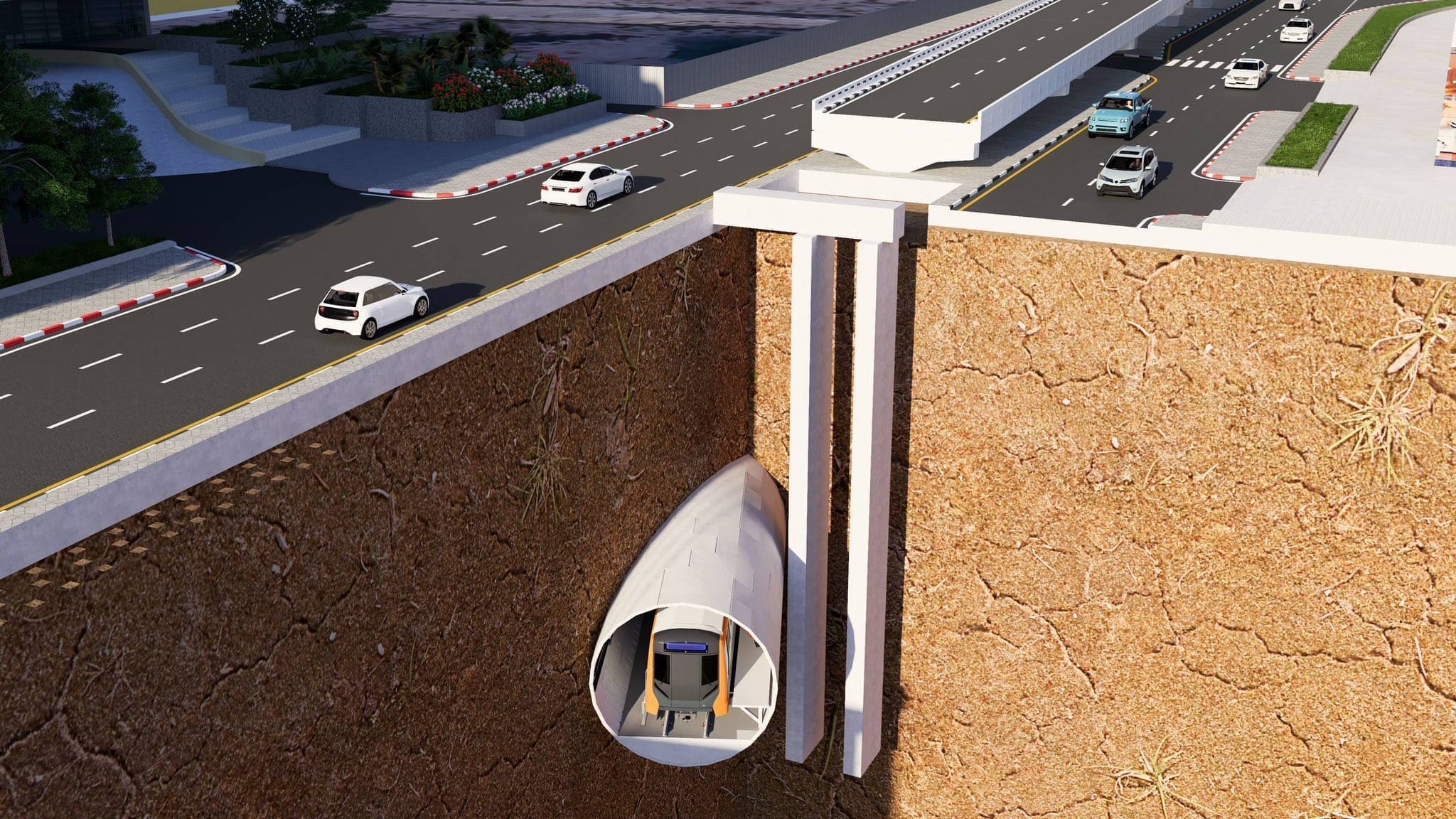 อุโมงค์รถไฟฟ้าสายสีส้ม