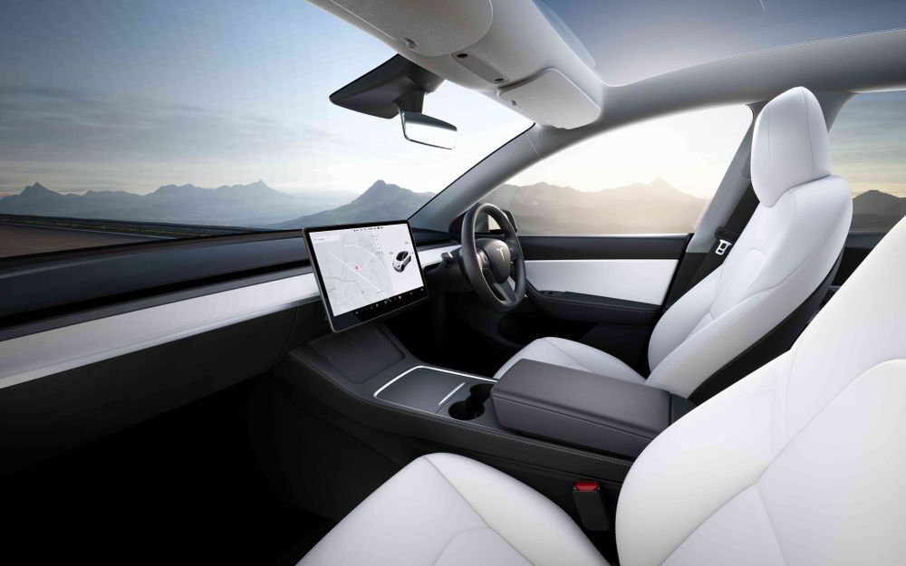 ภายในรถ Tesla